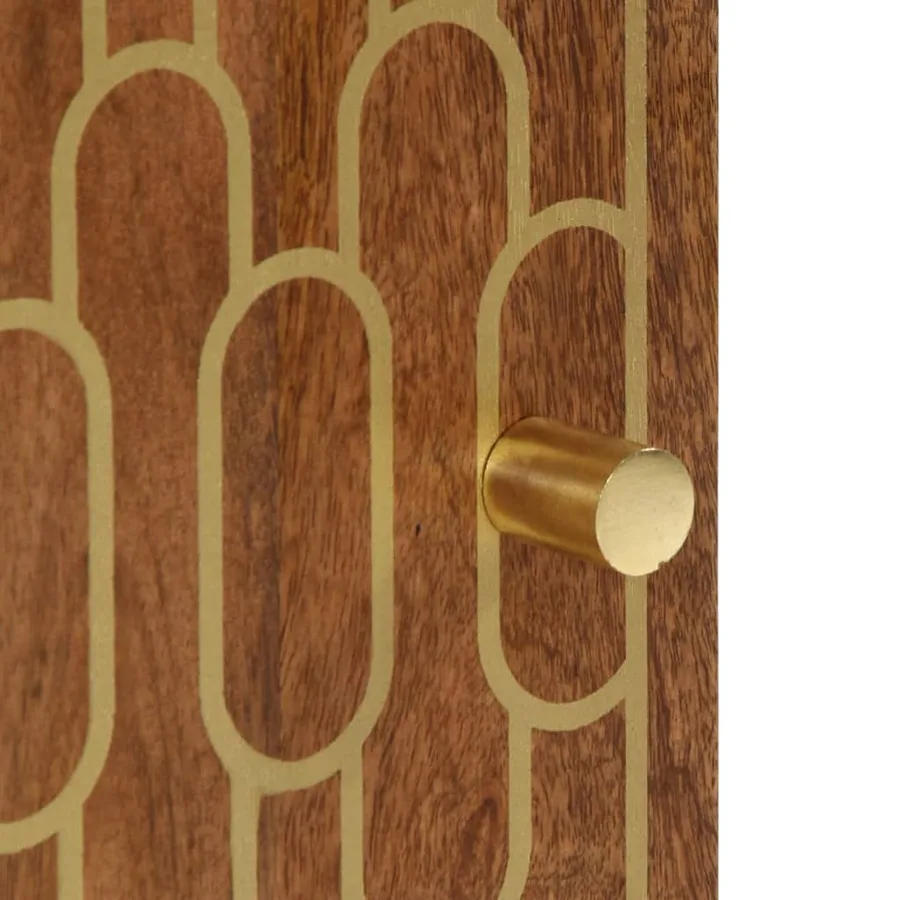 Armoire de salle de bain murale 38x33x48cm bois massif manguier - 9