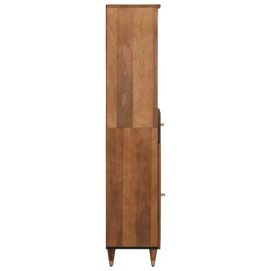 Armoire de salle de bain 38x33x160 cm bois massif de manguier - 4
