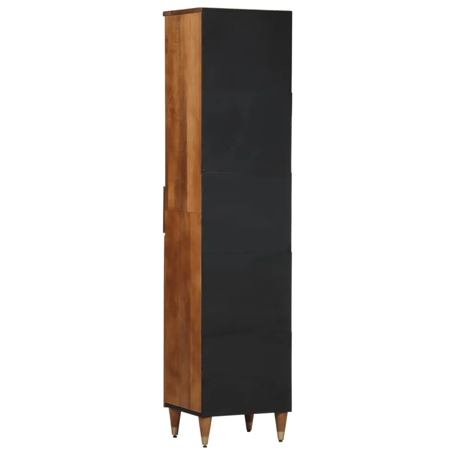 Armoire de salle de bain 38x33x160 cm bois massif de manguier - 5