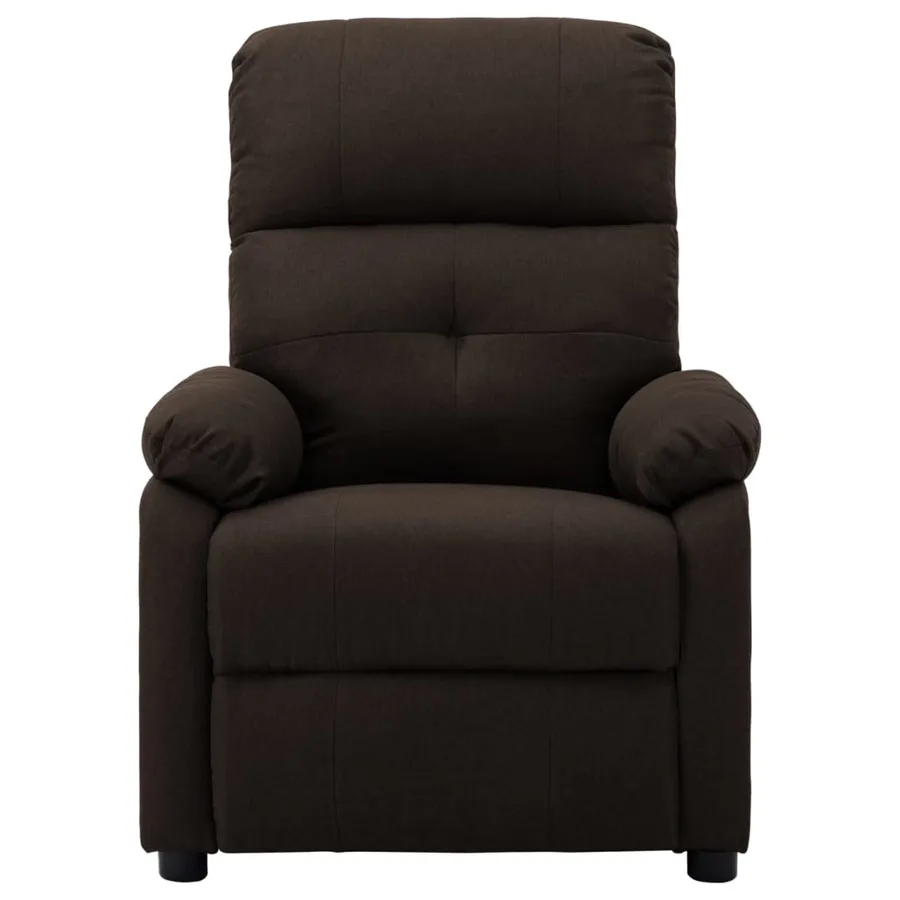 Fauteuil électrique de massage marron foncé tissu - 3