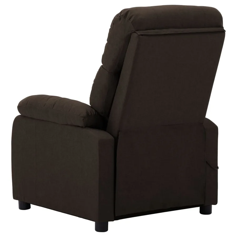 Fauteuil électrique de massage marron foncé tissu - 4