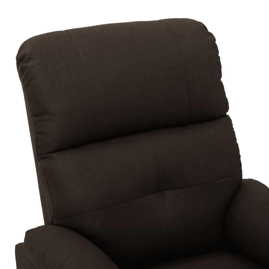 Fauteuil électrique de massage marron foncé tissu - 6