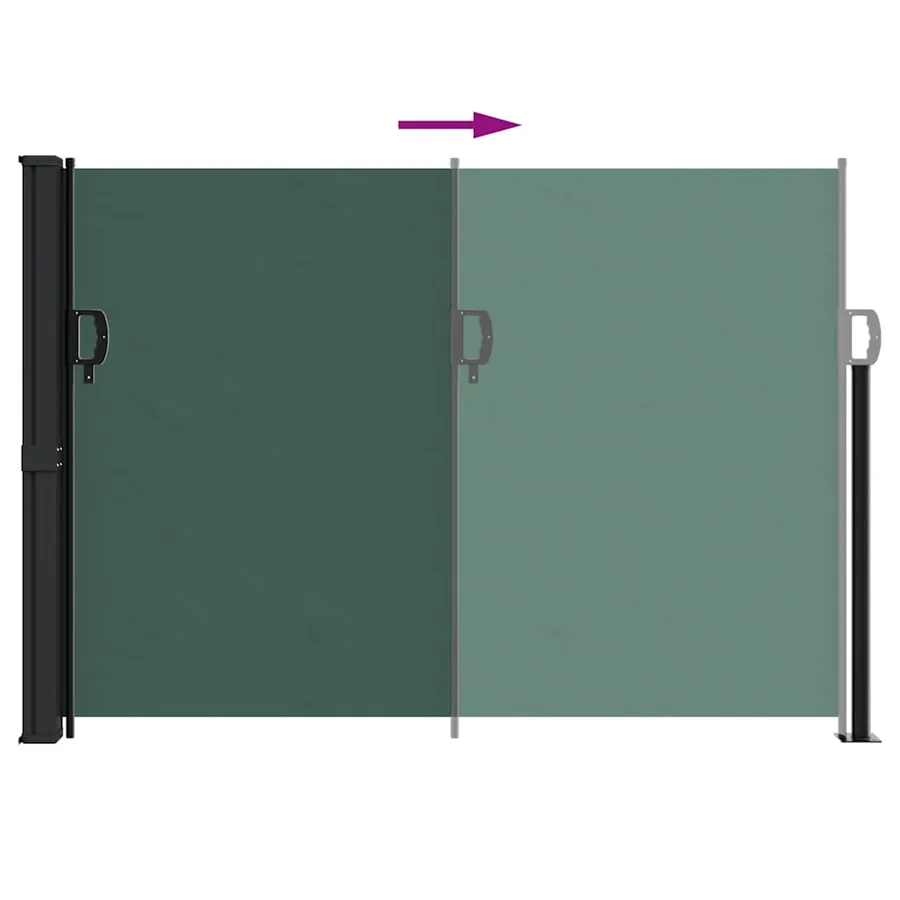 Auvent latéral rétractable vert foncé 140x300 cm - 5