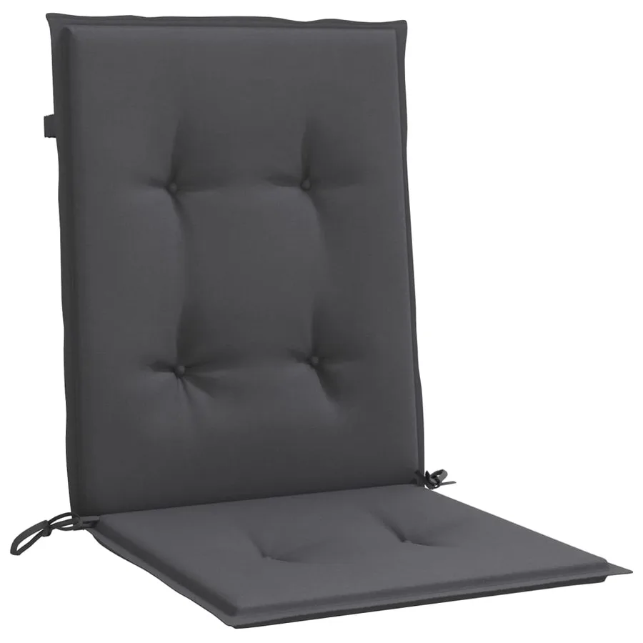 Coussins de chaise à dossier bas lot de 4 anthracite mélangé - 5