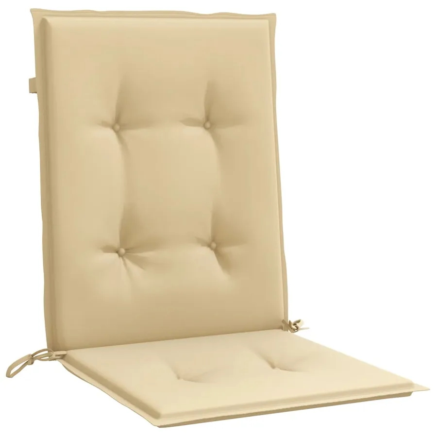 Coussins de chaise à dossier bas lot de 4 beige mélangé tissu - 5