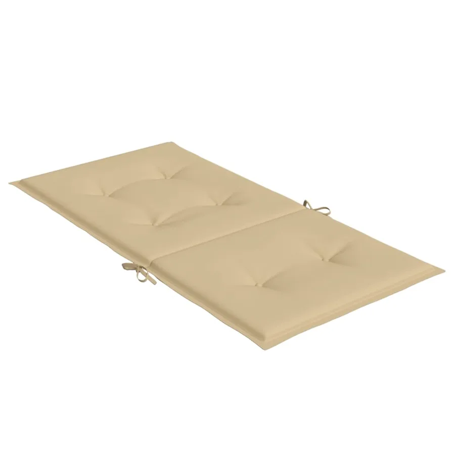 Coussins de chaise à dossier bas lot de 4 beige mélangé tissu - 6