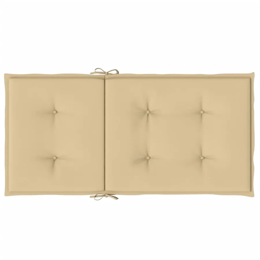 Coussins de chaise à dossier bas lot de 4 beige mélangé tissu - 7