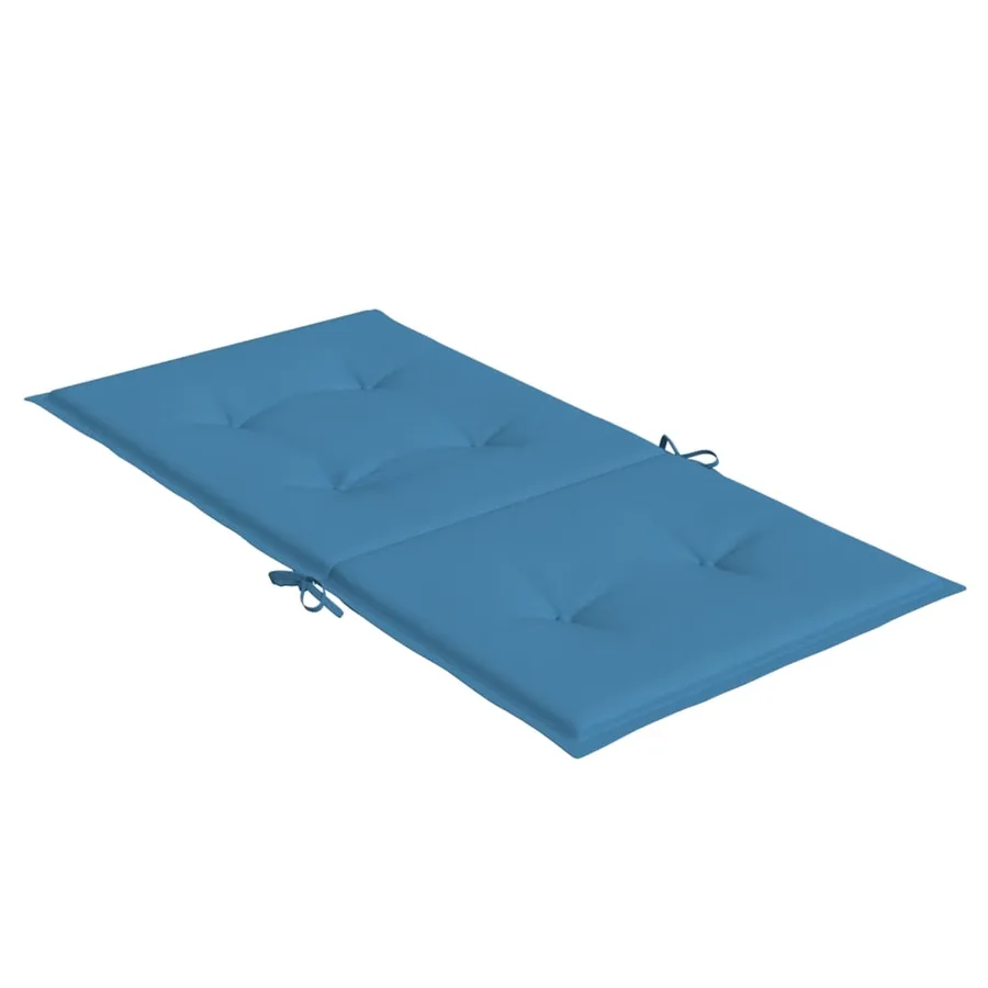 Coussins de chaise à dossier bas lot de 2 bleu mélangé tissu - 6