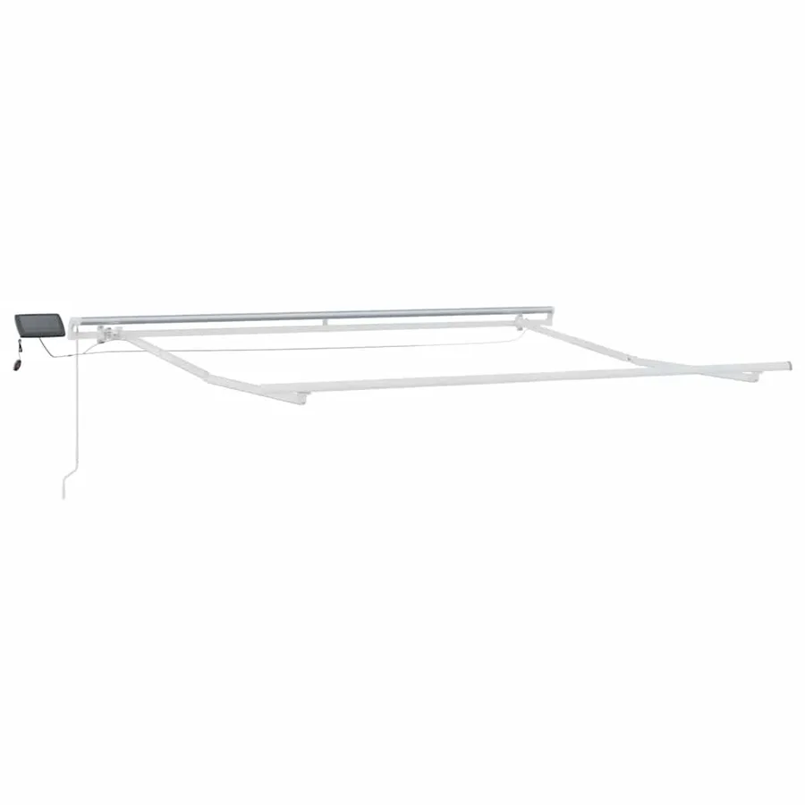 Auvent manuel rétractable avec LED anthracite blanc 300x250 cm - 10