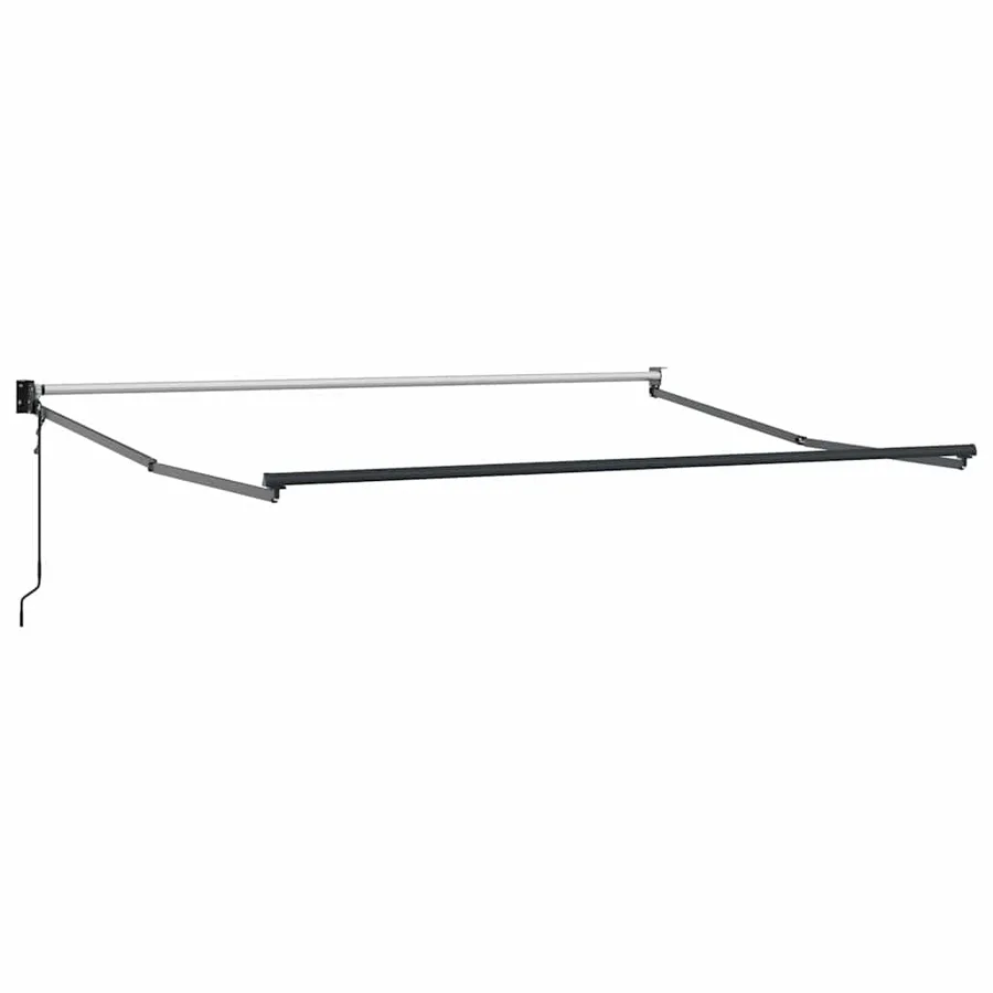 Auvent rétractable anthracite/blanc 3x2,5 m tissu et aluminium - 8