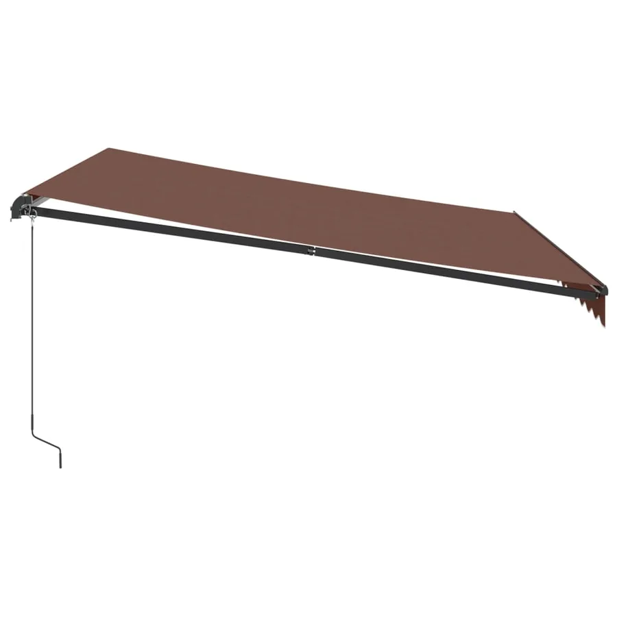 Auvent manuel rétractable marron 400x350 cm - 4