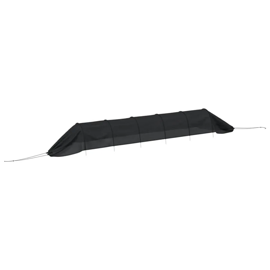 Tunnels en filet 2 pcs noir acier et polyéthylène - 4