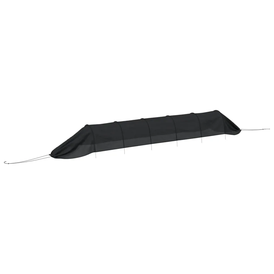 Tunnels en filet 2 pcs noir acier et polyéthylène - 7