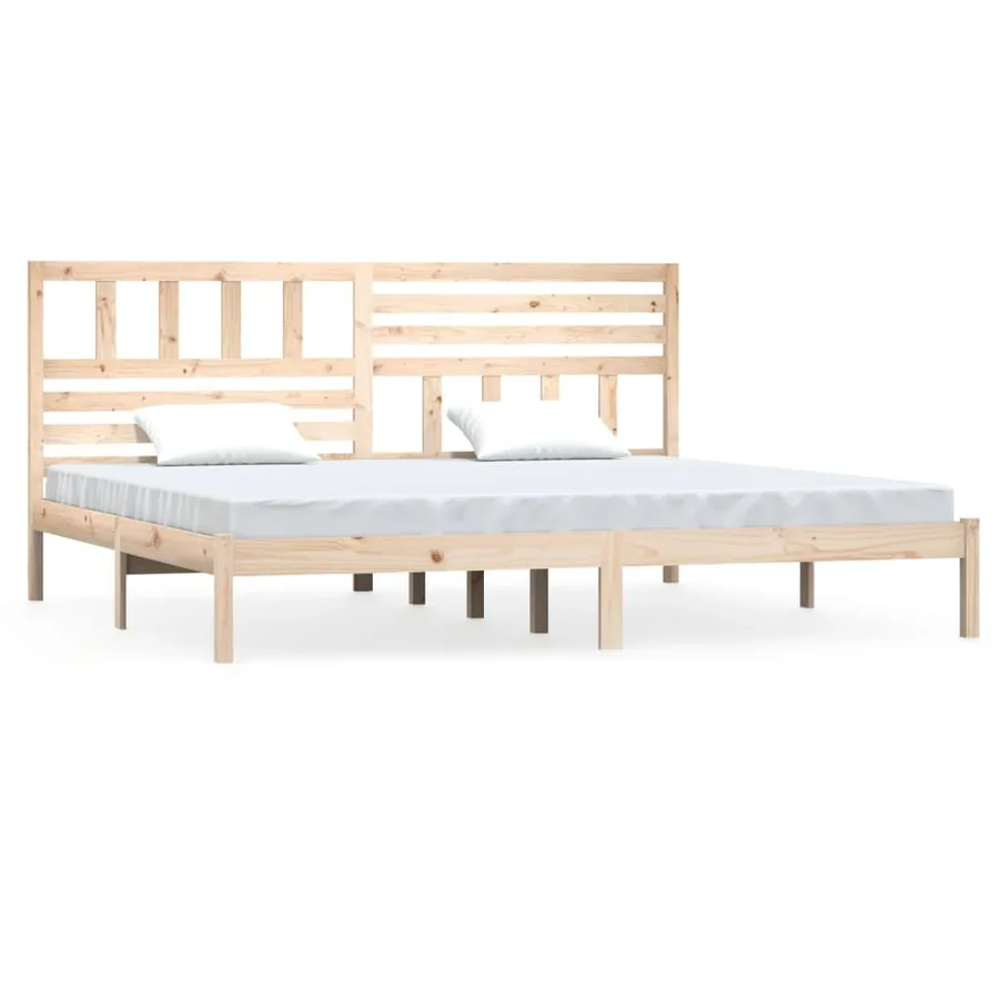 Cadre de lit sans matelas 180x200 cm bois massif de pin - 2