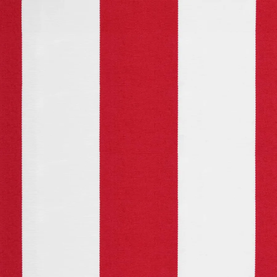 Tissu de remplacement de cantonnière d’auvent rouge blanc 6 m - 5