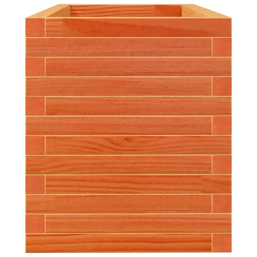 Jardinière cire marron 90x40x45,5 cm bois de pin massif - 6