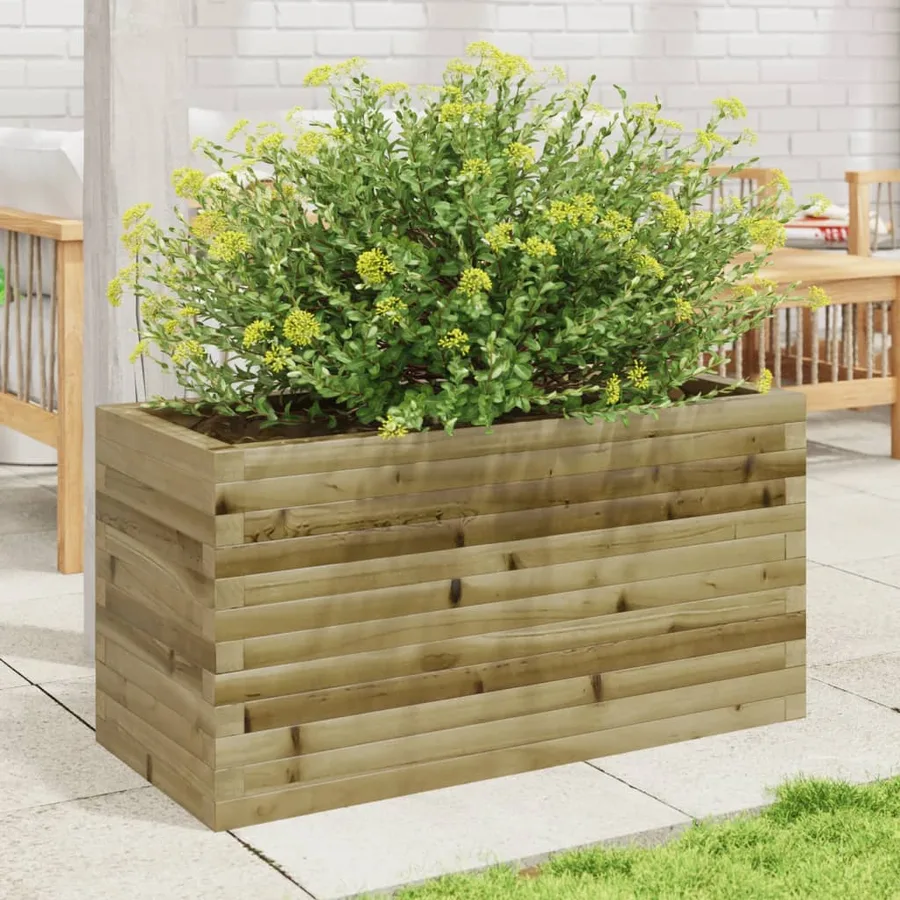 Jardinière 90x40x45,5 cm bois de pin imprégné - 3