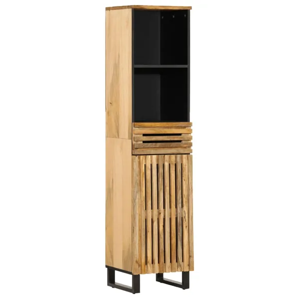 Buffet 38x34x160 cm bois de manguier massif brut