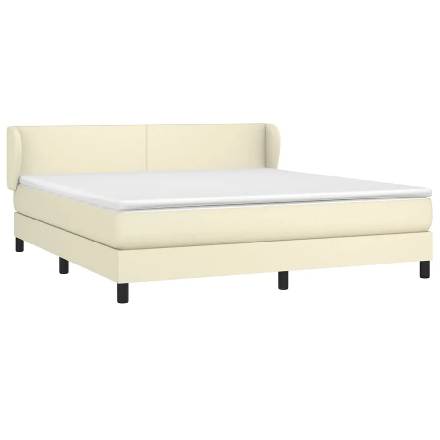 Sommier à lattes de lit avec matelas Crème 180x200cm Similicuir - 3