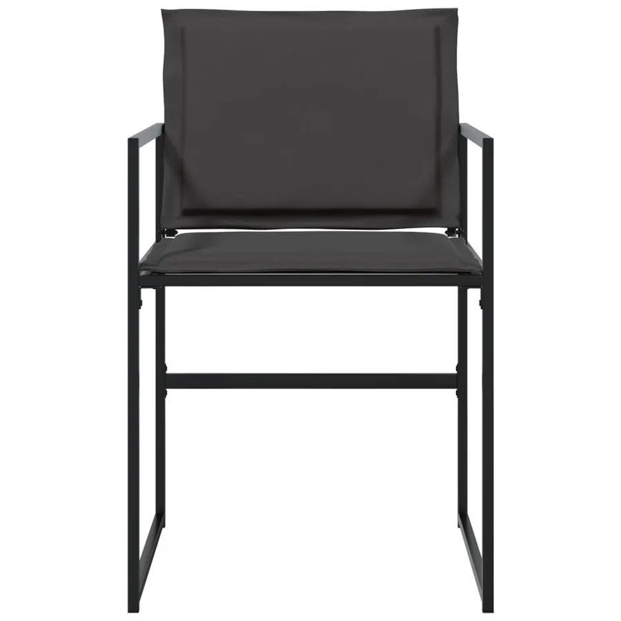 Chaises de jardin et coussins lot de 4 noir acier et textilène - 4