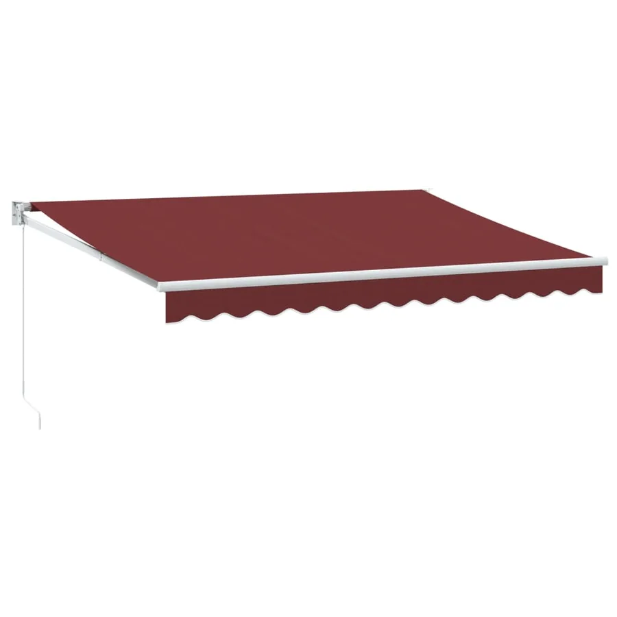 Auvent manuel rétractable bordeaux 350x250 cm - 2