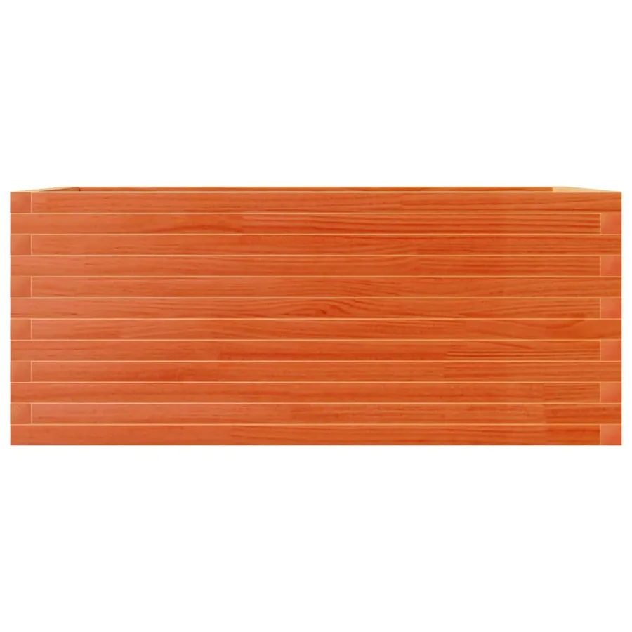 Jardinière cire marron 110x60x45,5 cm bois de pin massif - 5