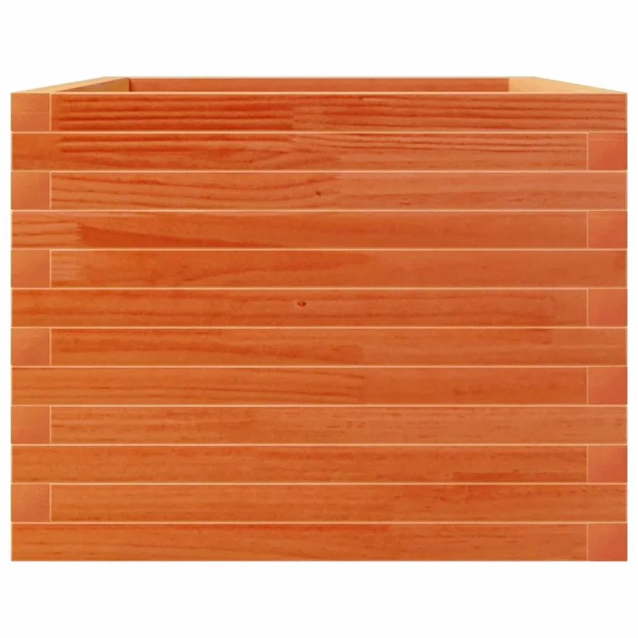Jardinière cire marron 110x60x45,5 cm bois de pin massif - 6