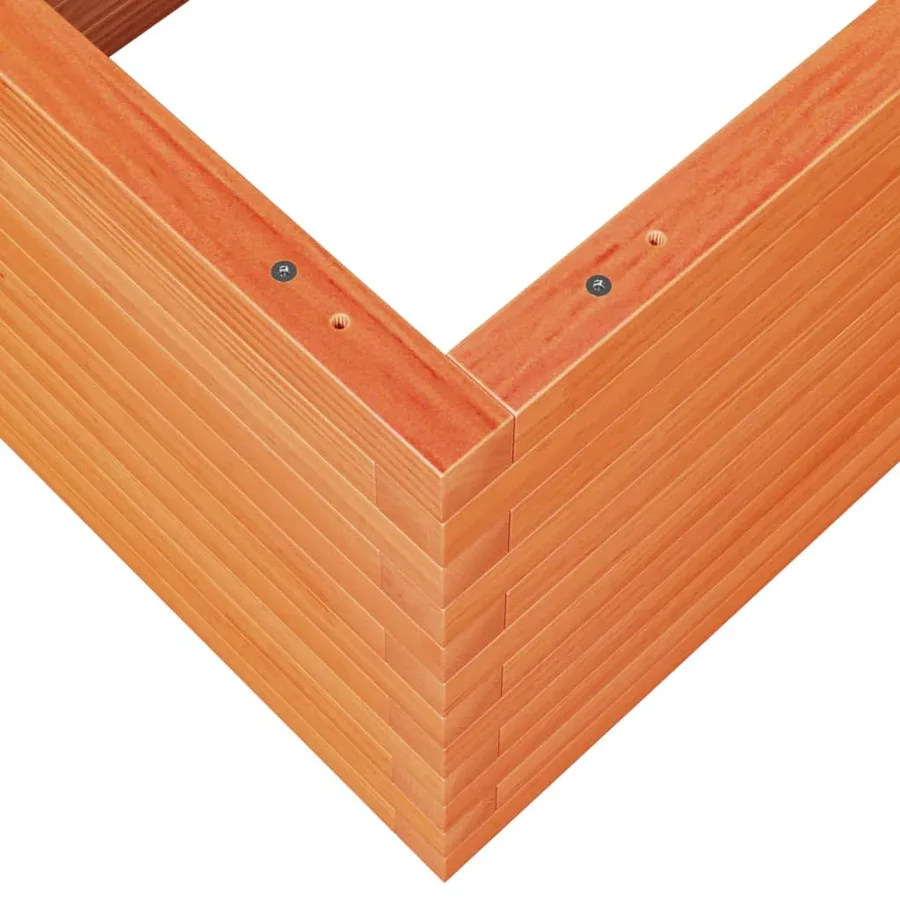 Jardinière cire marron 110x60x45,5 cm bois de pin massif - 8