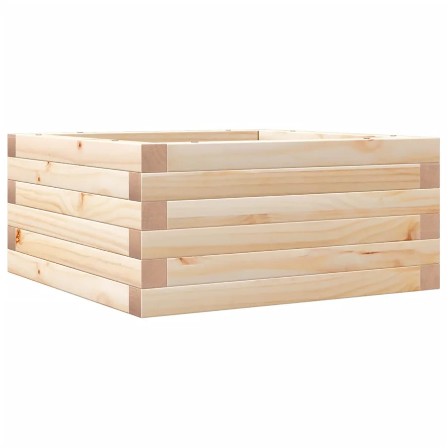 Jardinière 50x50x23 cm bois de pin massif - 2