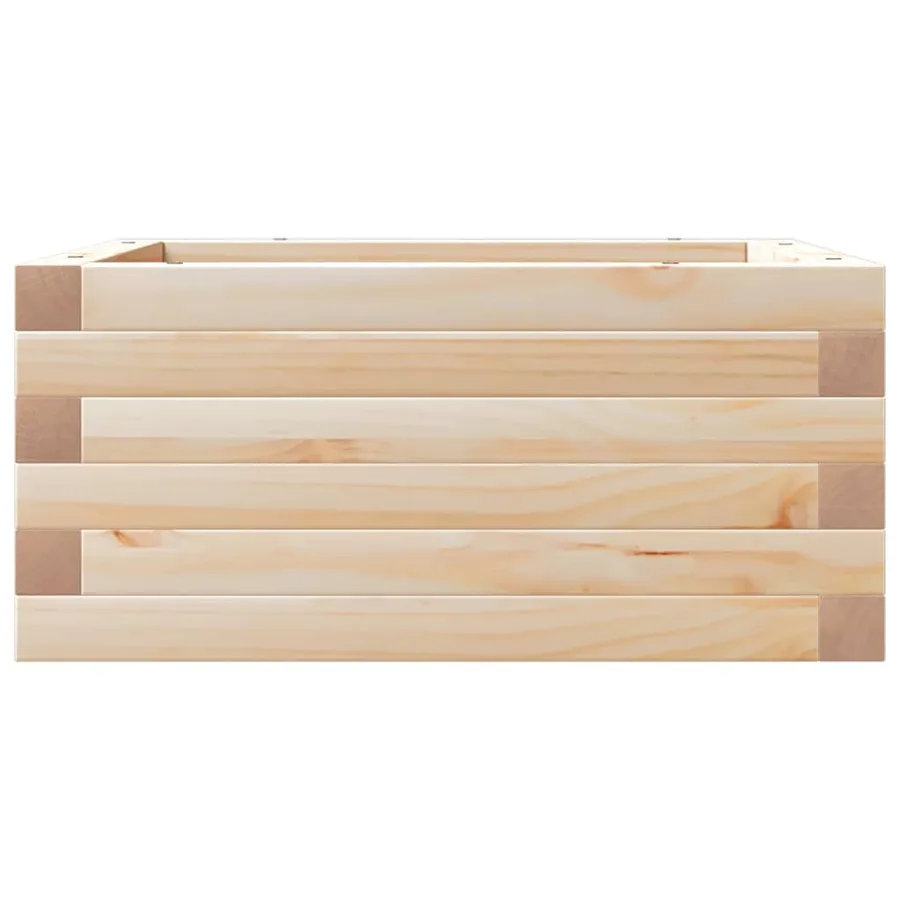 Jardinière 50x50x23 cm bois de pin massif - 5