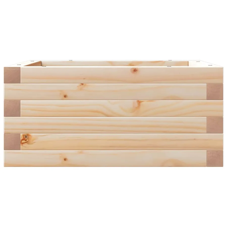 Jardinière 50x50x23 cm bois de pin massif - 6