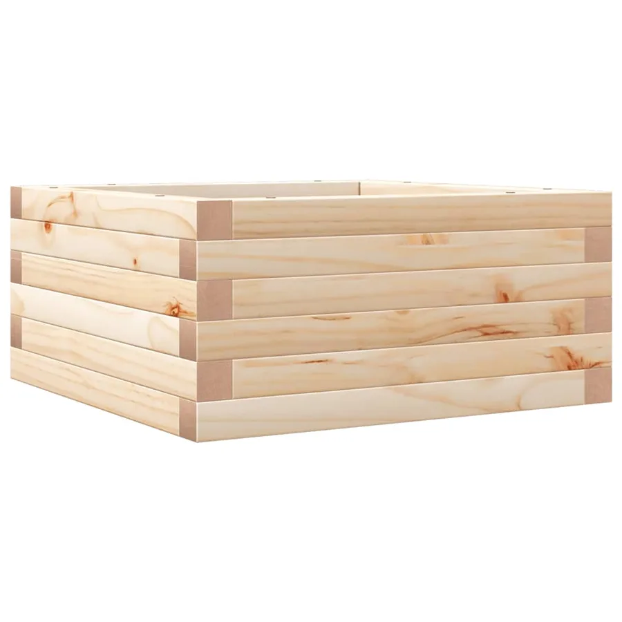 Jardinière 50x50x23 cm bois de pin massif - 7