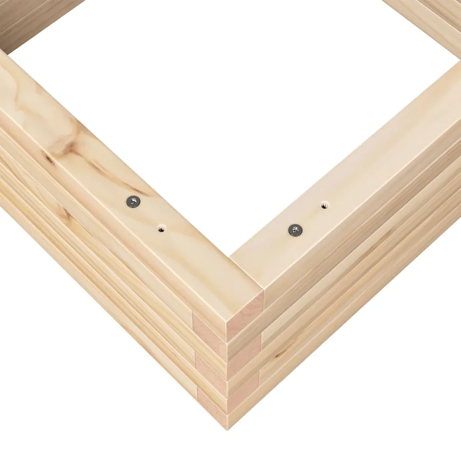 Jardinière 50x50x23 cm bois de pin massif - 8