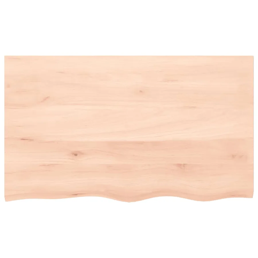 Étagère de vasque murale acier et bois de chêne massif - 8