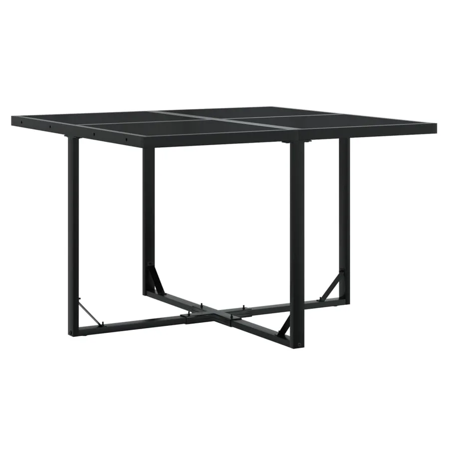 Ensemble à manger de jardin coussins 5pcs noir résine tressée - 3