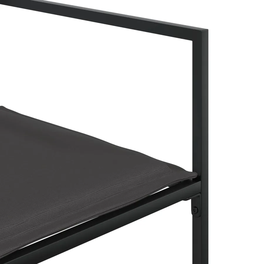 Ensemble à manger de jardin avec coussins 11 pcs noir textilène - 6