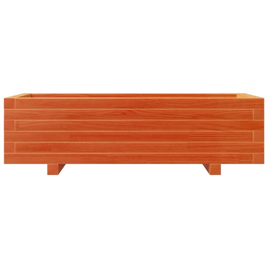 Jardinière cire marron 90x40x26,5 cm bois de pin massif - 5