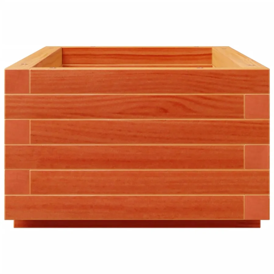 Jardinière cire marron 90x40x26,5 cm bois de pin massif - 6