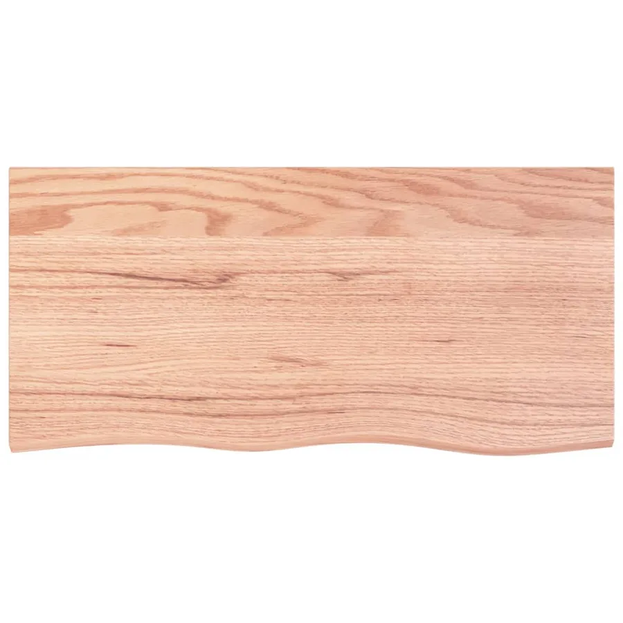 Étagère de vasque murale acier et bois de chêne massif - 8