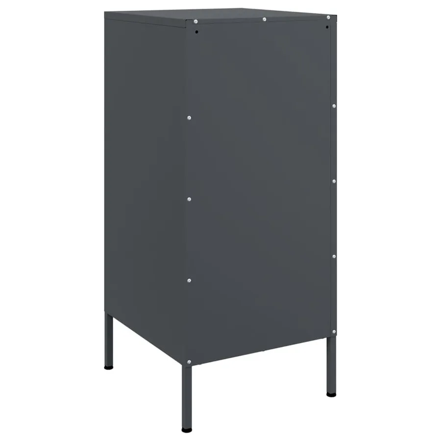 Buffets 2 pcs anthracite 36x39x79 cm acier - 9