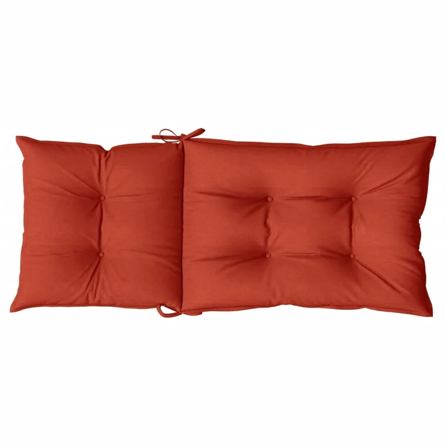 Coussins de chaise à dossier haut lot de 6 rouge mélangé tissu - 7