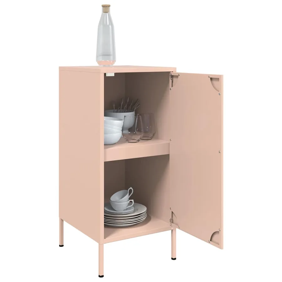 Buffets 2 pcs rose 36x39x79 cm acier - 5