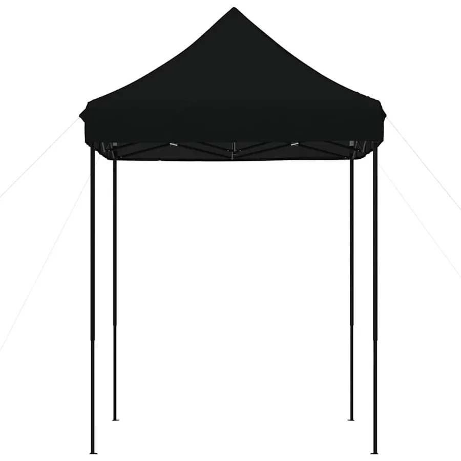 Tente de réception pliable escamotable noir 200x200x306 cm - 5
