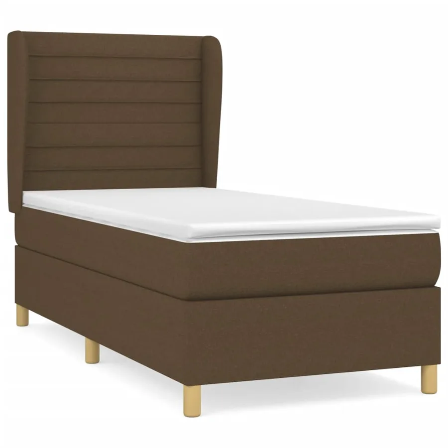 Sommier à lattes de lit avec matelas Marron foncé 90x190 cm - 2