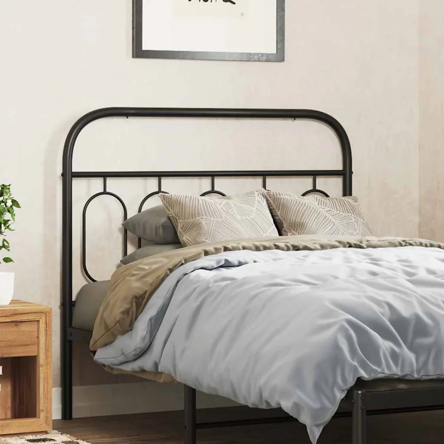 Tête de lit de remplacement métal noir 100 cm