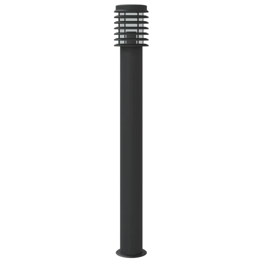 Lampadaire d'extérieur noir 110 cm acier inoxydable - 5