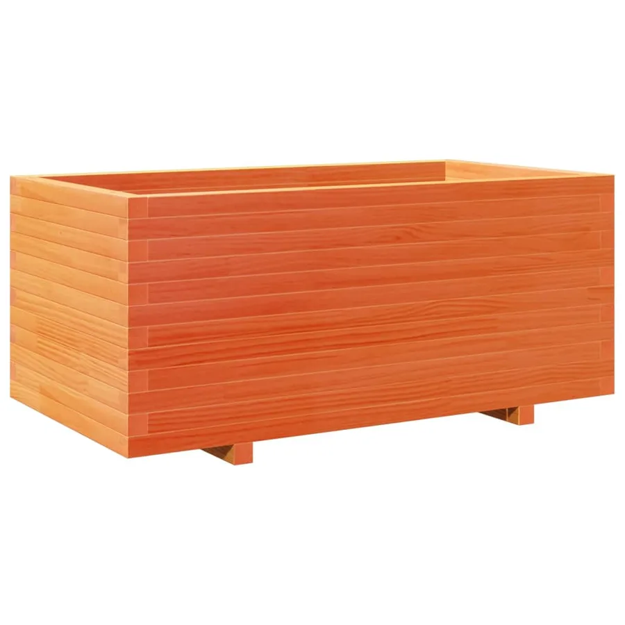 Jardinière cire marron 110x60x49,5 cm bois de pin massif - 2