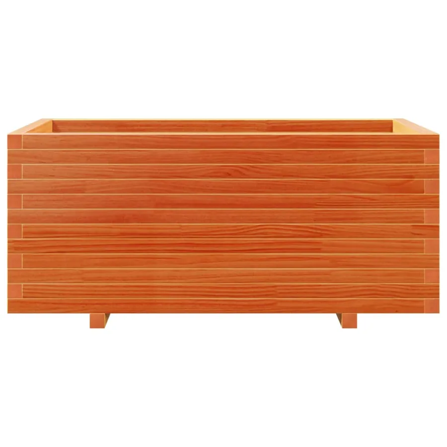 Jardinière cire marron 110x60x49,5 cm bois de pin massif - 5