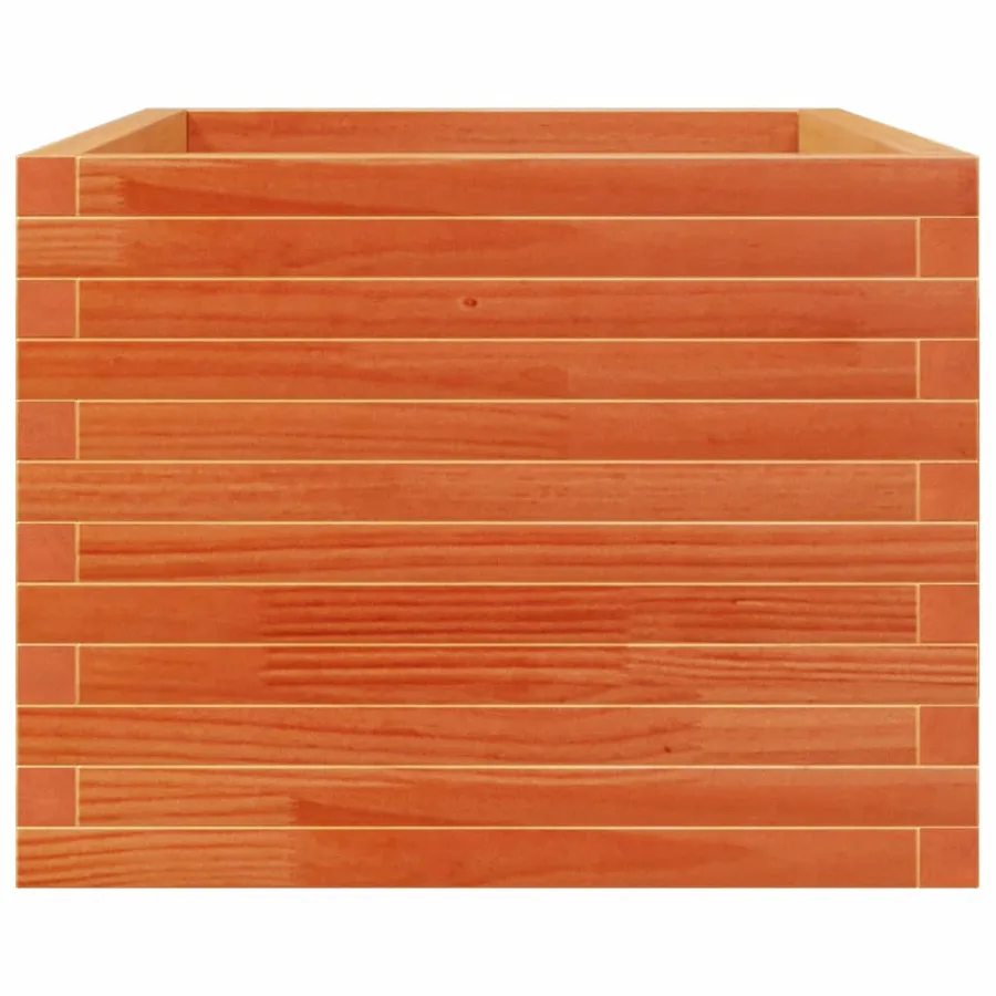 Jardinière cire marron 110x60x49,5 cm bois de pin massif - 6