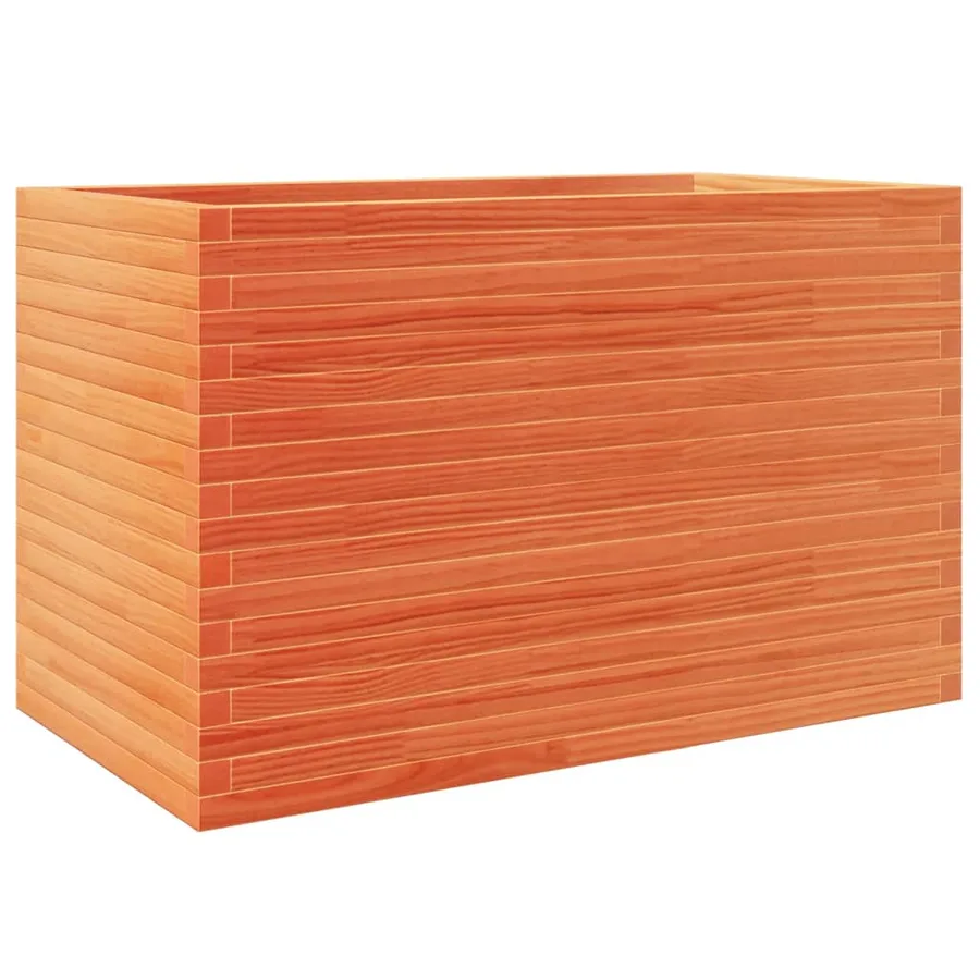 Jardinière cire marron 110x60x68,5 cm bois de pin massif - 2